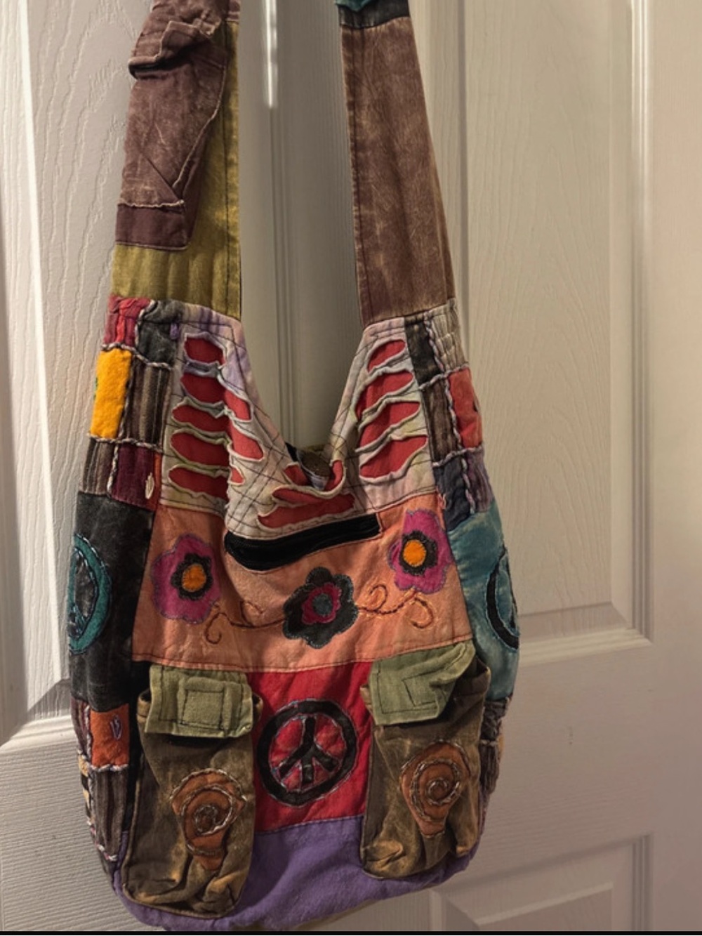 Boho Patchwork Crossbody Bag in Multicolor